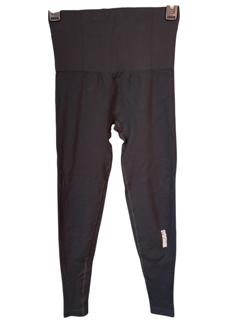 Gymshark Black Ribbed Leggings, size XS